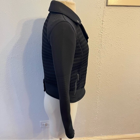 NWT Kind Of Black Mira Scuba Moto Jacket Small - Picture 3 of 9